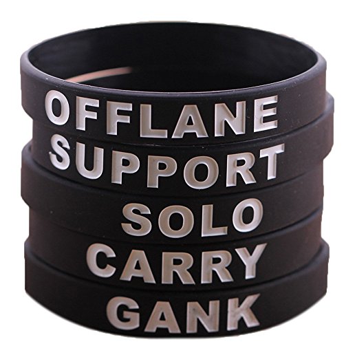 Dota 2 Wristband Silicone Dota Teamwork Group Wristband Dota Game Accessories Pack of 5