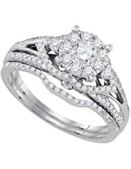 0.75CTW-DIA 0.23CT-CRD BRIDAL SET