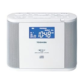 【クリックで詳細表示】TOSHIBA CDラジオ(クロック付) CUTEBEAT ホワイト TY-CDR7(W)： 家電・カメラ