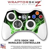 Lightning Green Skin by WraptorSkinz TM fits XBOX 360 Wireless Controller ( ....
