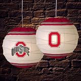 Ohio State Buckeyes Rice Paper 18 Lamp
