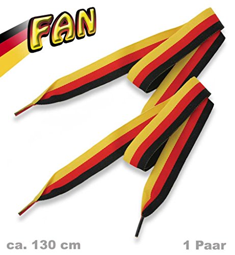 Schnürsenkel, ” Fan”, 1 Paar, Fanartikel Germany, Deutschland, WM EM