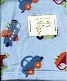 Baby Nursery Fleece Blanket in Blue with Cars and Planes