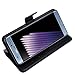 Galaxy Note 7 Case, LK Luxury PU Leather Wallet Flip Protective Case Cover with Card Slots & Stand For Samsung Galaxy Note 7 (Black)