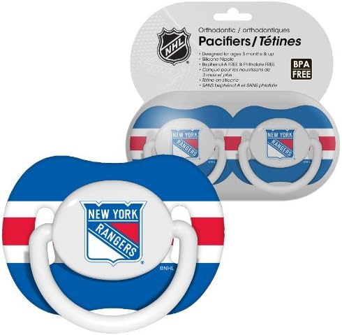 2 Pack NHL New York Rangers Pacifier Set