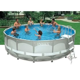Intex Above Ground 16ft X 48in Ultra Frame Swimming Pool Set: Sports &amp; Outdoors