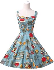 Floral Print Cotton Vintage Sweetheart Party Dress  With a Sash 