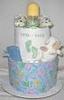 2 Tier Pitter Patter Baby Diaper Cake