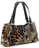 Faux Leopard Fur ''Ferreira'' Satchel