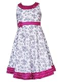 Rare Editions Girls 2T-6x White Black Floral Toile Summer Dress, 6 Rare Editions Girls 2T-6x White Black Floral Toile Summer Dress, 6