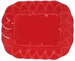 Majolica Ceramic Pottery Large Rectangle Platter with Grapes Design Red 19" x 14.5"