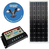 HQRP KIT (85 Watt Solar Panel 85W Power 12V Monocrystalline 12 Volt, Solar 10A Charge Power Controller / Regulator 12V / 24V 10 Amp) + HQRP Coaster