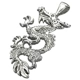 Urban Male Stainless Steel Chinese Dragon Pendant & Chain For Men