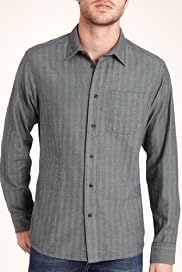 North Coast Pure Cotton Herringbone Striped Shirt [T25-5953N-S]