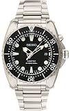 Seiko Men's SKA371 Kinetic Dive Silver-Tone Watch