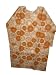 Women Tunic Top Orange Printed Boho Cotton Bollywood Kurti Dress Small Size