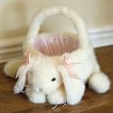 Bearington Plush Easter Basket BUNNY