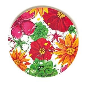 Floral Splash Eco Bamboo Round Dinner Plate