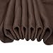 DOZZZ Queen Polar-Fleece Thermal Blanket Brown (90 by 90 Inches) - Extra Soft Brush Fabric, Super Warm Bed Fleece Blanket Lightweight Couch Blanket, Easy Care, Machine Washable Blanket
