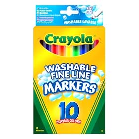 Crayola - 58-7866 - Loisir Cr�atif - 10 Feutres - Fins Lavables