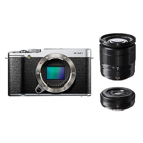 FUJIFILM ミラーレス一眼カメラ X-M1 Wレンズキット ズームレンズ付属 1630万画素APS-C シルバー F X-M1S/1650/27KIT