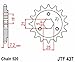 JT Sprockets JTF437.15 15T Steel Front Sprocket , black