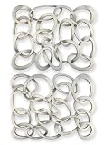 Connecting Circles Wooden Wall Decor, antique silver finish, set of 2