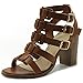 Ollio Womens Shoe Gladiator Ankle High Bootie Sandal