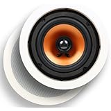 Micca M-6C 6.5-Inch 2-Way In-Ceiling In-Wall Speaker with Pivoting 1-Inch Silk Dome Tweeter, White