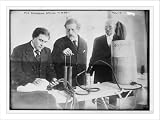 Newswire Photo (L): Doctors applying Poe respirator to rabbit on surgical table