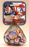 Mega Marbles - USA MARBLES NET (1 Shooter Marble, 24 Player Marbles & 2 Display Rings)