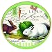 Michel Design 14-Inch Works Decoupage Wooden Round Tray, Bunnies