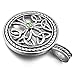 Men's Stainless Steel Pendant Necklace CZ Silver Tree of Life Irish Celtic Knot Vintage-with 23 inch Chain (with Gift Bag)