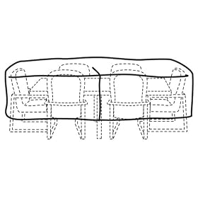 Weather Wrap Rectangular Table and High Back Chair Covers