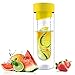 Asobu 20-Ounce Glass Water Bottle with Fruit Infuser, Yellow