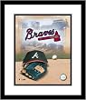 Atlanta Braves MLB Framed 8x10 Photograph Team Logo and Baseball Cap Collage