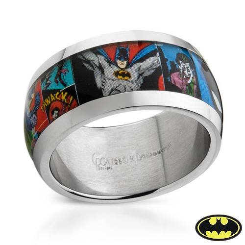 : Batman Stainless Steel Unisex Ring. Ring Size 12. Total Item weight 7.5 g.