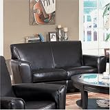 Havana Bycast Leather Love Seat By Coaster Furniture With Silver Shipping