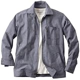 (エディー・バウアー) Eddie Bauer 長袖コットンリネンコードレーンストライプシャツジャケット(アイボリー S)