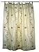 Curtain-2 Organza Platinum Base with Red Bell Embroidered Sari Curtains Drapes Panel 92" Tabs