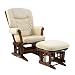 Baby : Dutailier Sleigh Glider and Ottoman - Chestnut