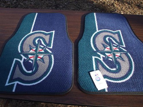 Seattle Mariners Car Mats 2 Piece universal fit Car Floor Mat (Rug) - Seattle Mariners MLB Baseball