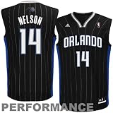 NBA adidas Jameer Nelson Orlando Magic Revolution 30 Performance Jersey - Black (Large)
