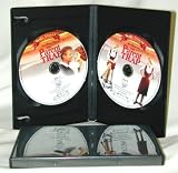 25 Standard Black DOUBLE DVD Empty Replacement Boxes with Wrap Around Sleeve (15mm) (2DVD)