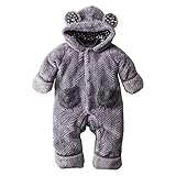 (ニッセン) nissen ボア 着ぐるみ ジャンプスーツ グレー 身長 80cm