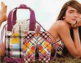 Burberry Colorful Checkered Plaid Paint Print Pool Thong Sandals ***100% AUTHENTIC GUARANTEED!***