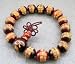 Wood Calligraphy Words Beads Buddhist Prayer Bracelet Mala
