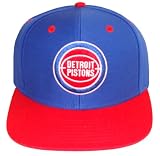 Detroit Pistons Retro Snapback Cap Hat 2 Tone Blue Red