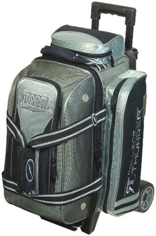 2 Ball Rolling Thunder Bowling Bag by Storm- Gray/Black/Silver ()