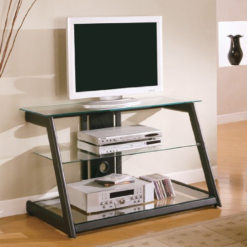 Coaster Contemporary Metal and Glass Media Console